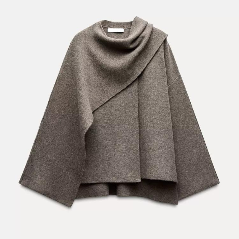Damen Cape-Mantel mit lockerer Silhouette und elegantem Design