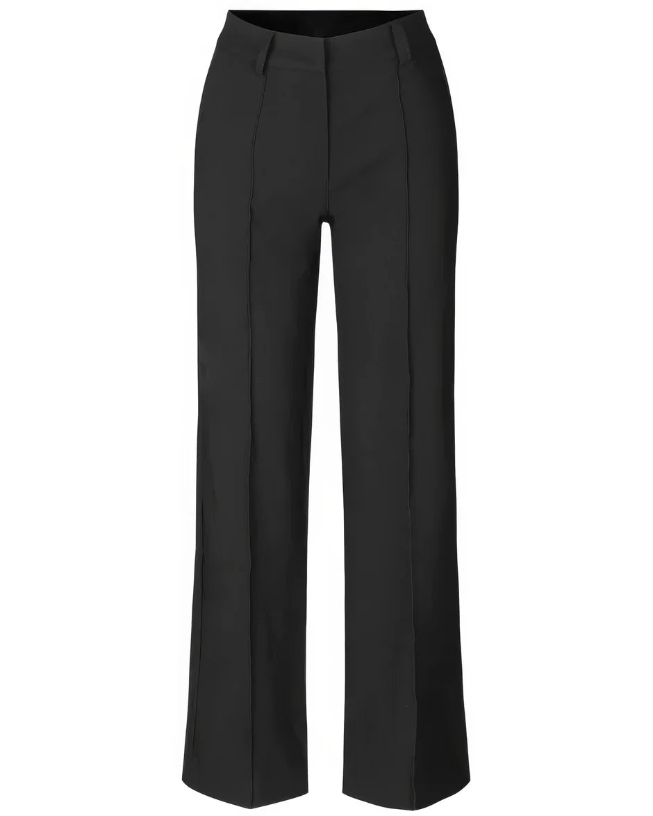 Damen Hose mit weitem Bein hoher Taille elegant und vielseitig